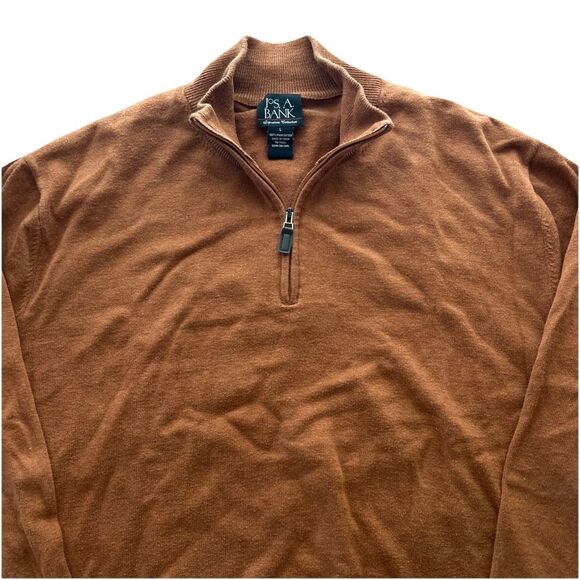 Jos. A. Bank Other - Jos A Bank Signature Collection Men's Large‎ Orange Pima Cotton 1/4 Zip Sweater